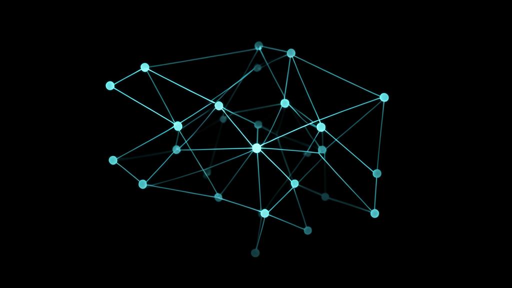 Abstract network diagram representing an AI agent's tools and reasoning steps